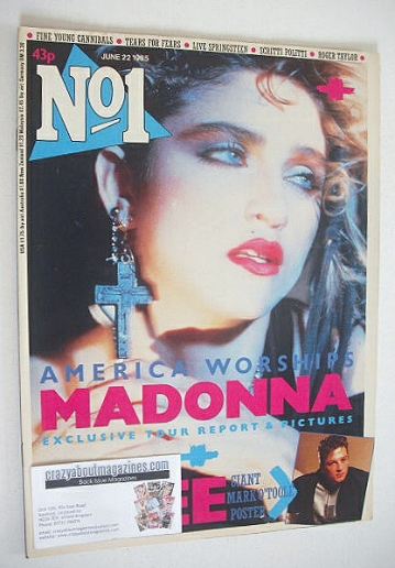 No 1 magazine - Madonna cover (22 June 1985)