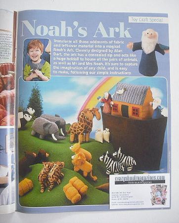 Noah's Ark and animals to sew (designed by Alan Dart)