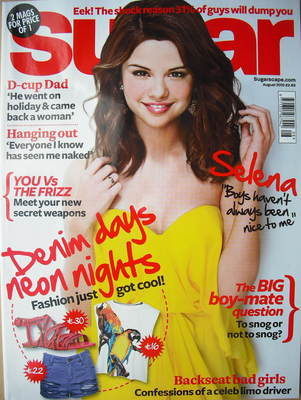 Sugar magazine - Selena Gomez cover (August 2010)