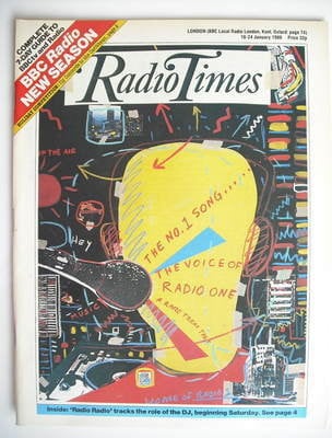 Radio Times magazine - Disc Jockey cover (18-24 January 1986)