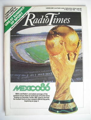 Radio Times magazine - Mexico World Cup (31 May - 6 June 1986)