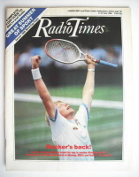 <!--1986-06-21-->Radio Times magazine - Boris Becker cover (21-27 June 1986)