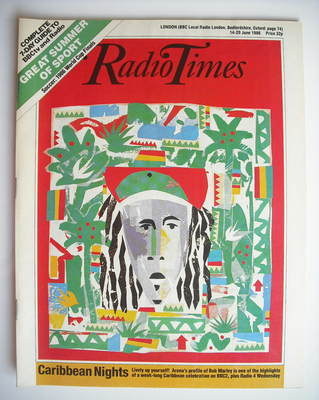 Radio Times magazine - Caribbean Nights cover (14-20 June 1986)