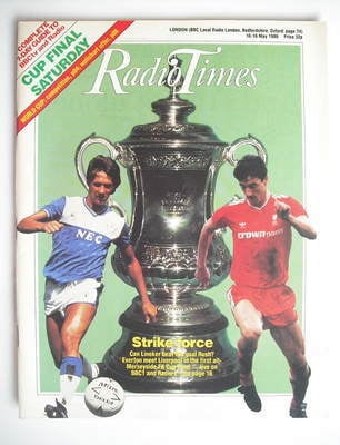 Radio Times magazine - Gary Lineker and Ian Rush cover (10-16 May 1986)