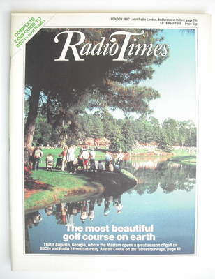 Radio Times magazine - Augusta National cover (12-18 April 1986)
