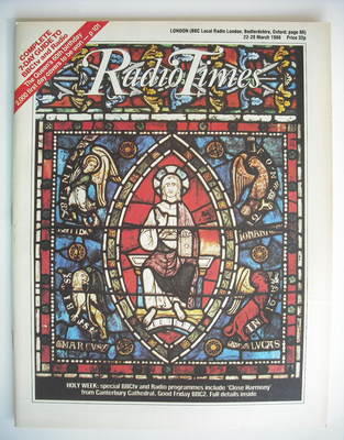 Radio Times magazine - Holy Week cover (22-28 March 1986)