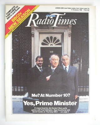 Radio Times magazine - Yes Prime Minister cover (4-10 January 1986)