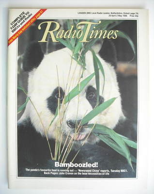 Radio Times magazine - Panda cover (26 April - 2 May 1986)
