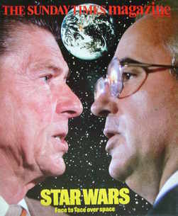 The Sunday Times magazine - Ronald Reagan and Mikhail Gorbachev cover (17 November 1985)