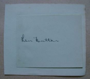 Len Hutton autograph (hand-signed piece of paper)