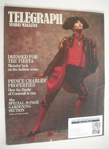The Sunday Telegraph magazine - Matador Look cover (23 March 1986)