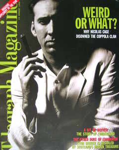 Telegraph magazine - Nicolas Cage cover (13 January 1996)
