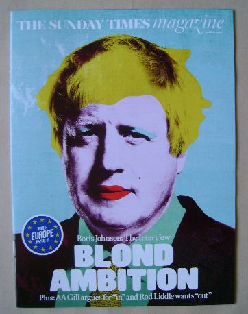 The Sunday Times magazine - Boris Johnson cover (12 June 2016)