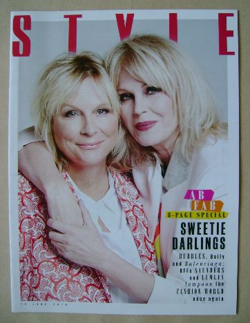 Style magazine - Jennifer Saunders and Joanna Lumley cover (12 June 2016)