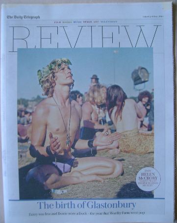 The Daily Telegraph Review newspaper supplement - 4 June 2016 - The Birth of Glastonbury cover