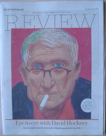 The Daily Telegraph Review newspaper supplement - 23 April 2016 - David Hockney cover