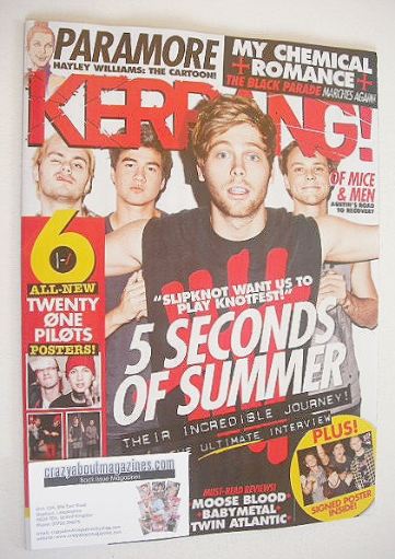 Kerrang magazine - 5 Seconds Of Summer cover (30 July 2016 - Issue 1630)