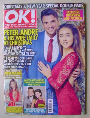 OK! magazine - Peter Andre and Emily cover (29 December 2015 - Issue 1012)