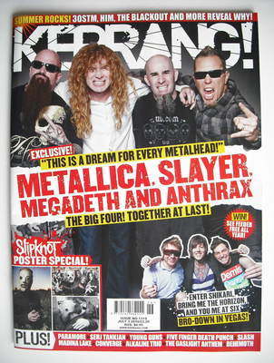 Kerrang magazine - Metallica, Slayer, Megadeth and Anthrax cover (3 July 2010 - Issue 1319)