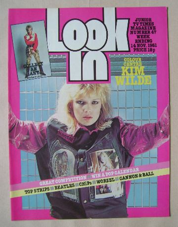 Look In magazine - Kim Wilde cover (14 November 1981)