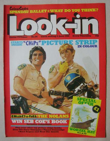 Look In magazine - CHiPs cover (6 June 1981)
