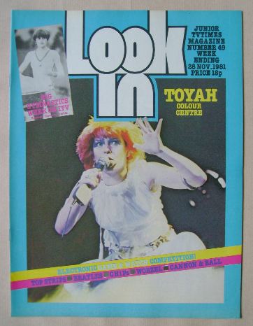 Look In magazine - Toyah Willcox cover (28 November 1981)