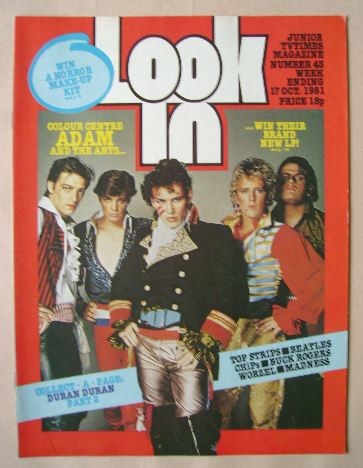 <!--1981-10-17-->Look In magazine - Adam And The Ants cover (17 October 198