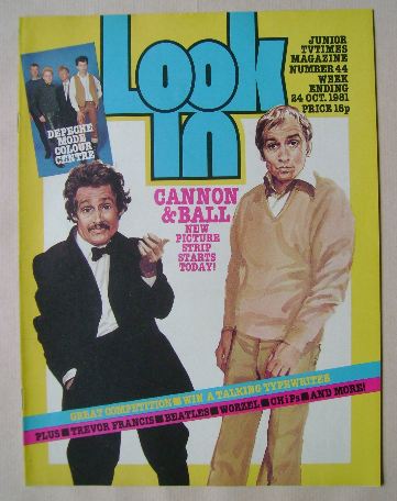 <!--1981-10-24-->Look In magazine - Cannon & Ball cover (24 October 1981)