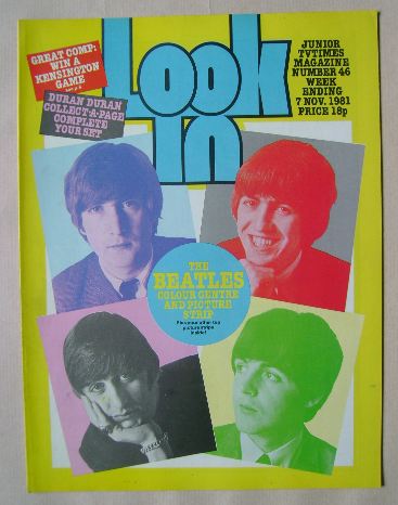 <!--1981-11-07-->Look In magazine - The Beatles cover (7 November 1981)