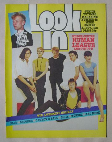 <!--1981-11-21-->Look In magazine - Human League cover (21 November 1981)