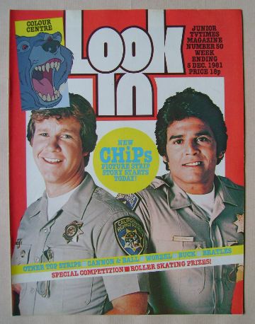 Look In magazine - Larry Wilcox and Erik Estrada cover (5 December 1981)