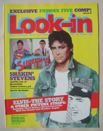 Look In magazine - Shakin' Stevens cover (2 May 1981)