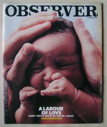 The Observer magazine - A Labour Of Love cover (6 November 1983)