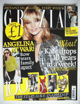 <!--2007-10-29-->Grazia magazine - Kate Moss cover (29 October 2007)