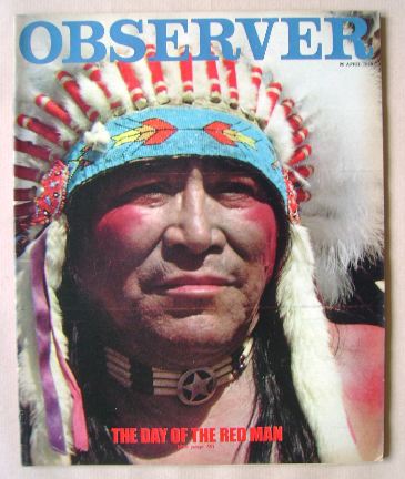 The Observer magazine - The Day Of The Red Man cover (20 April 1980)