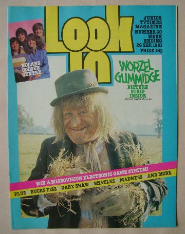 <!--1981-09-26-->Look In magazine - Worzel Gummidge cover (26 September 198