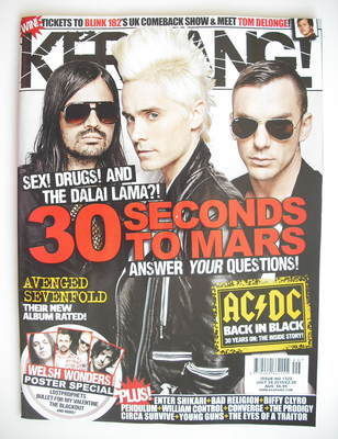 Kerrang magazine - 30 Seconds To Mars cover (24 July 2010 - Issue 1322)