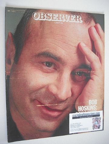 The Observer magazine - Bob Hoskins cover (31 August 1986)