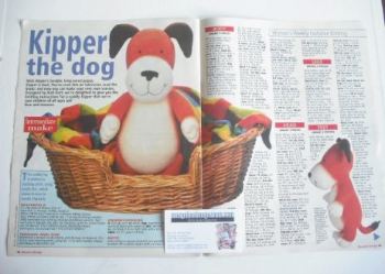 Kipper the dog toy knitting pattern (designed by Alan Dart)