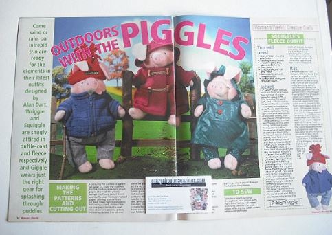 The Piggles outdoor outfits to sew (designed by Alan Dart)