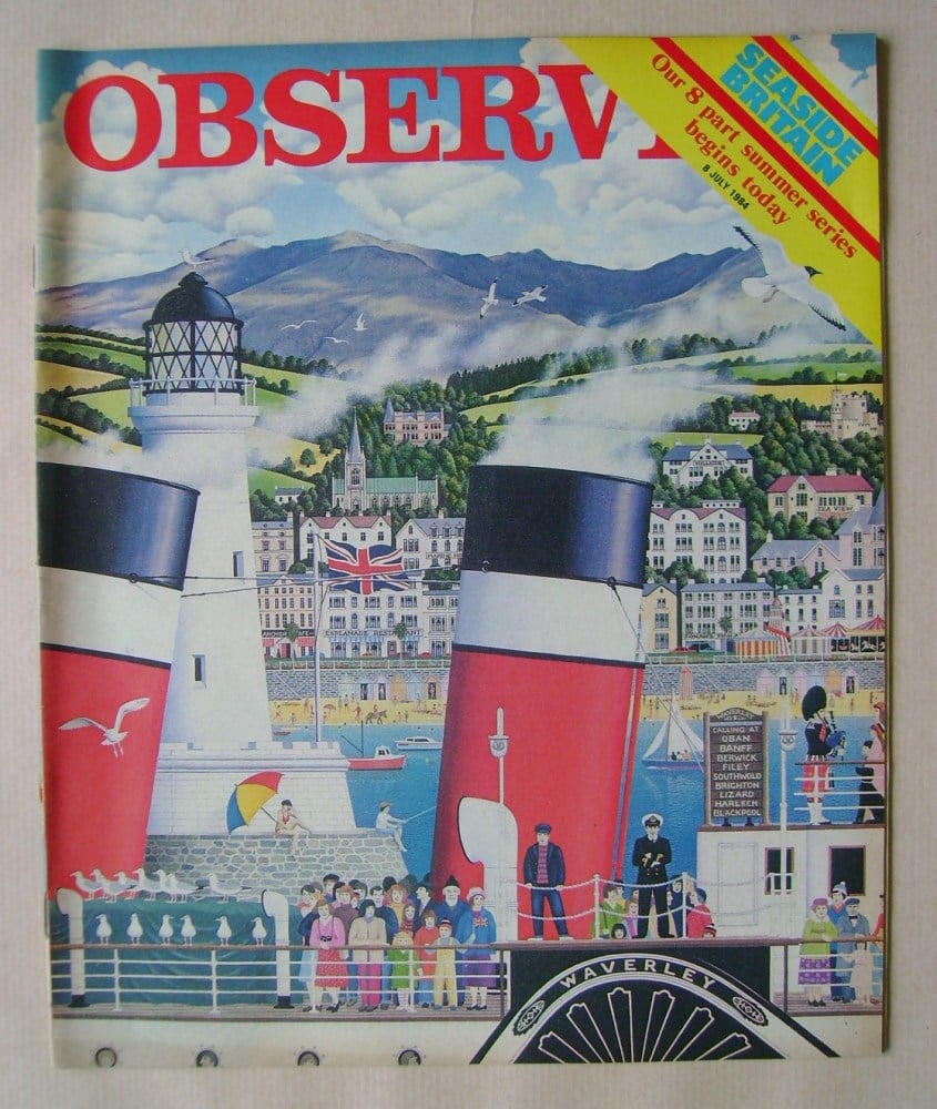 The Observer magazine - Seaside Britain cover (8 July 1984)