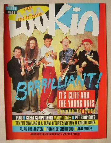 Look In magazine - Cliff Richard and the Young Ones cover (12 April 1986)