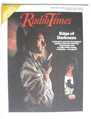 Radio Times magazine - Edge of Darkness cover (2-8 November 1985)