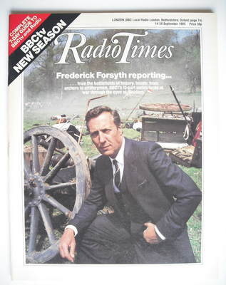 Radio Times magazine - Frederick Forsyth cover (14-20 September 1985)