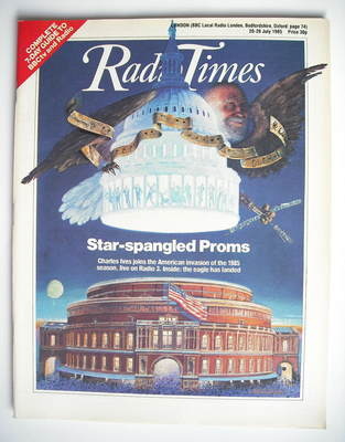 Radio Times magazine - Star-Spangled Proms cover (20-26 July 1985)