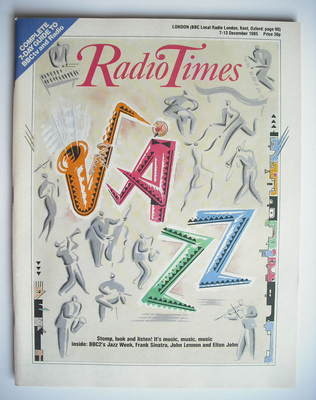 Radio Times magazine - Jazz cover (7-13 December 1985)