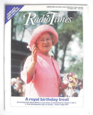 Radio Times magazine - The Queen Mother cover (3-9 August 1985)