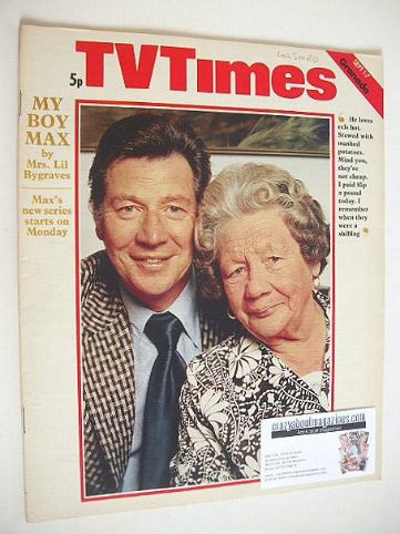 TV Times magazine - Max Bygraves cover (1-7 September 1973)