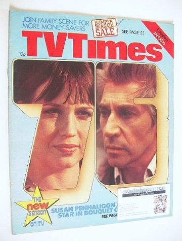 TV Times magazine - Frank Finlay and Susan Penhaligon cover (10-16 January 1976)