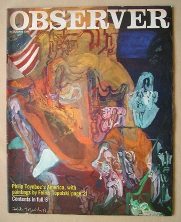 The Observer magazine - Paintings cover (20 January 1974)